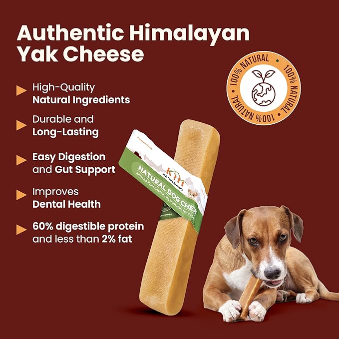 Authentic Himalayan Yak Cheese for Dogs - Small (Pack of 10) - Sourced from Pristine Himalayan Foothill, Rawhide-Free, NO preservatives