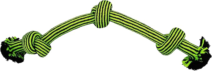 Jolly Pets Knot-N-Chew 3 Knot Green/Black Large/x Large, JTJP023