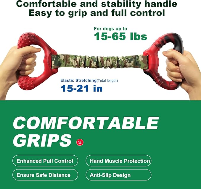 Dog Tug Toy for Large Dogs – Durable Tug-of-War Toy for Aggressive Chewers, Interactive Training Chew Toy with Elastic Rope for Indoor & Outdoor Play