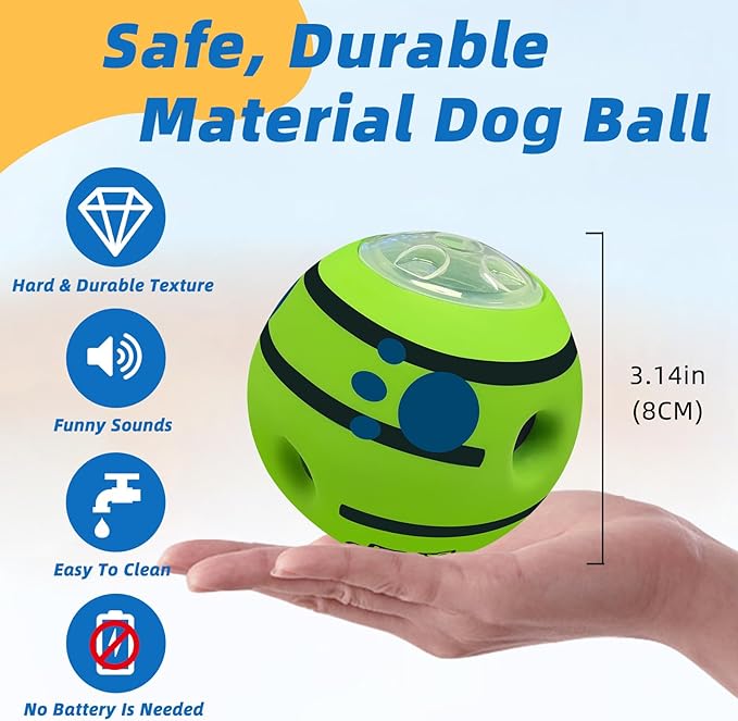 Interactive Puzzle Dog Treat Ball, Treat Dispensing Enrichment Dog Toys Ball, S, 3.14 in (8 cm)
