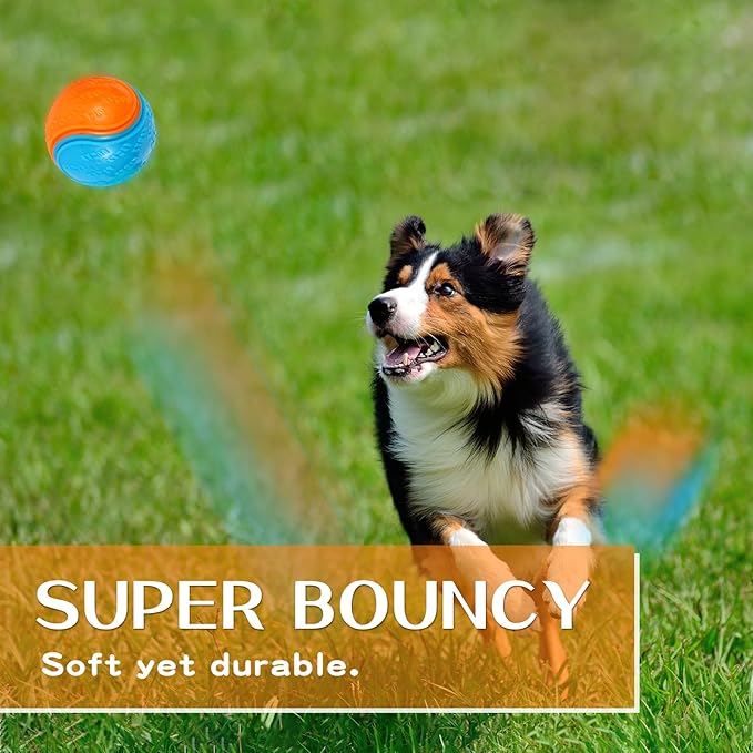 4 Packs Large Dog Balls, 4.5 inch Squeaky Dog Balls, High Bouncy Dog Ball for Interactive Playing, Dog Toys Balls for Training, Tough Ball Toys for Large & Medium Dogs Teeth Cleaning