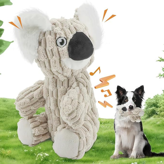 HDSMNGY Squeaky DogToys for Aggressive Chewers,Indestructible Dog Squeaky Toys with Crinkle Paper, Durable Teething Chew Toys for Medium and Large Breed