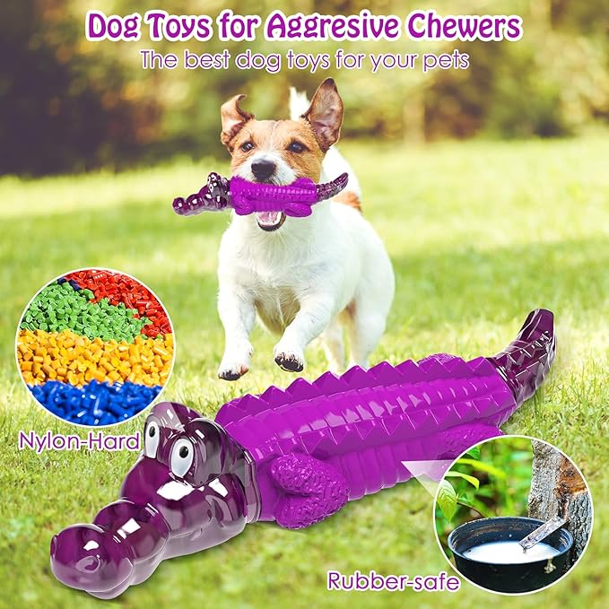 Dog Chew Toys for Aggressive Chewers: Puppy Teeth Chew Toy -Indestructible Dog Toys for Small Meduium Large Breed