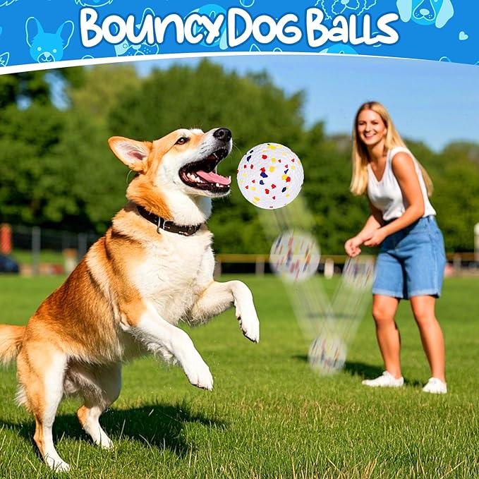 BABORUI Dog Balls, Durable Floating Dog Toy Balls for Aggressive Chewers, Indestructible Fetch Ball for Large Medium Small Dogs, Interactive Bouncy Tennis Ball for Water Play & Teeth Cleaning