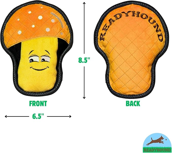 Durable Mushroom Squeaky Dog Toy for Aggressive Chewers, Tough Aggressive Dog Chew Toy, Chew Dog Toy for Puppy, Small, Medium, and Large Dogs