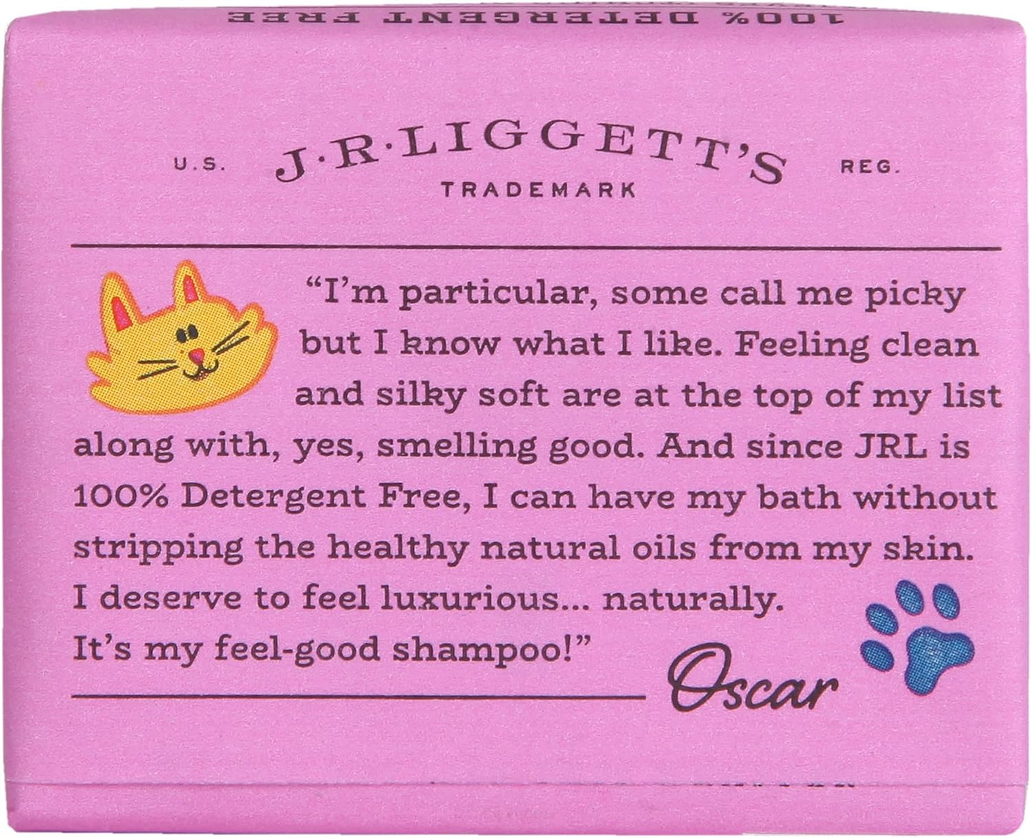 JR Liggett’s Natural Cat Shampoo Bar for Sensitive Skin - 100% Detergent Free, Non-GMO & Biodegradable - Tear-Free, Hypoallergenic Formula Soothes Dry Itchy Skin - Safe for Puppies - 3.5 oz Bar
