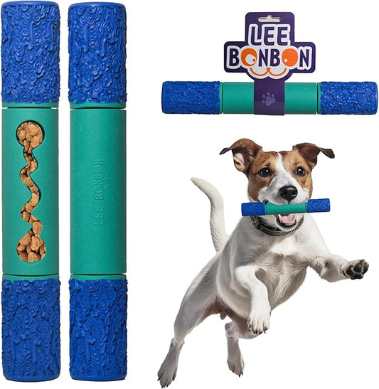 Indestructible Dog Chew Toy – Tough Rubber Stick for Aggressive Chewers, Safe & Treat-Fillable, Teething Toy for Large Breed & Puppies