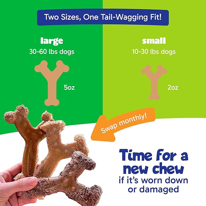 Chew'ems Durable Chew Toys for Small Dogs | Long-Lasting & Flavorful Chew Dog Toys, Small Dog Breeds | Chicken-Flavored