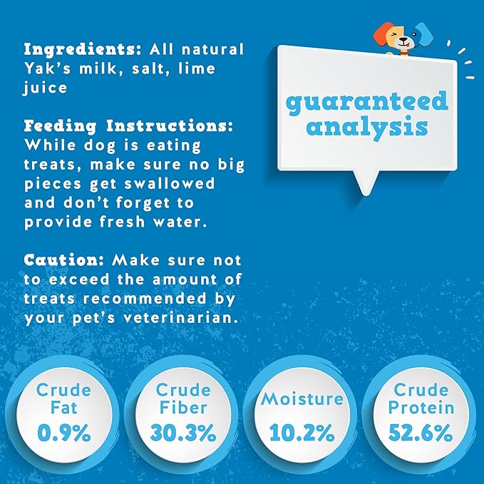 Jack&Pup Yak Cheese Himalayan Dog Chews | Dog Yak Chews for Large Dogs Aggressive Chewers | Hard Yak Cheese Stick (9oz, 3 Pack)