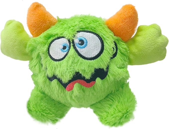 Squeaky Plush Dog Toy Ball, Dental Care, Skin-Friendly and Soft and Relieve Stress,Dog Training Interactive Pet Cute Plush Fashionable Toy Ball (Green,Large)