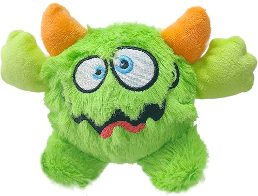 Squeaky Plush Dog Toy Ball, Dental Care, Skin-Friendly and Soft and Relieve Stress,Dog Training Interactive Pet Cute Plush Fashionable Toy Ball (Green,Large)