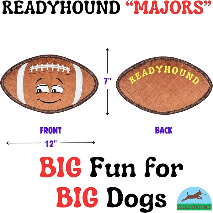 Majors - Extra Large and Durable Football Squeaky Dog Toy for Aggressive Chewers, Specially Designed for Big Fun for Big Dogs, Toys for Puppies, Medium, Large, and XL Breeds