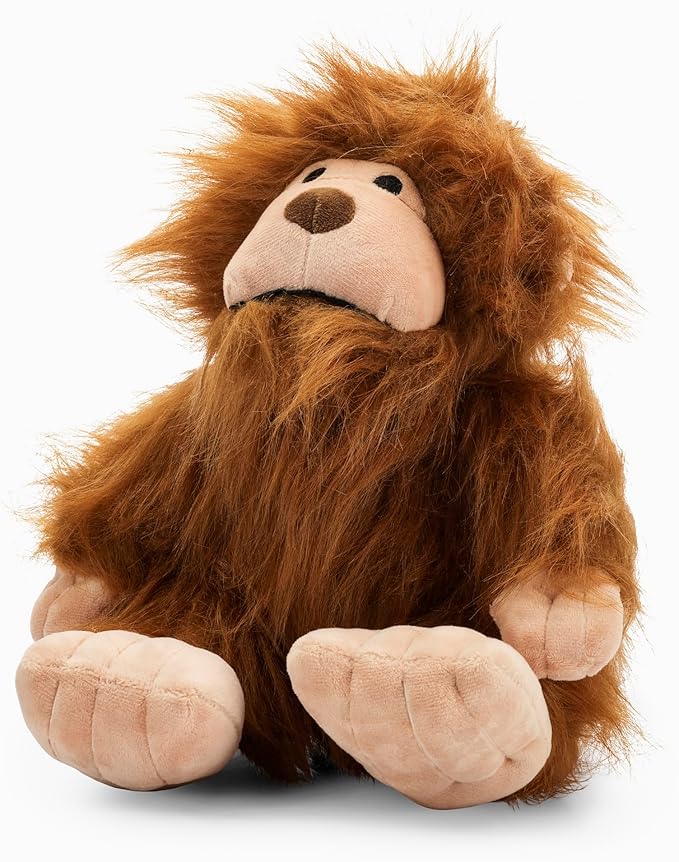 Flourish Pets 3 in 1 Multi-Layer Chew Toy for Active Dogs | Non-Toxic BPA Free Double Stitched Soft Fabric Exterior Dog Toys | Long-Lasting Dog Plush Toys - Small Sasquatch 9.5"