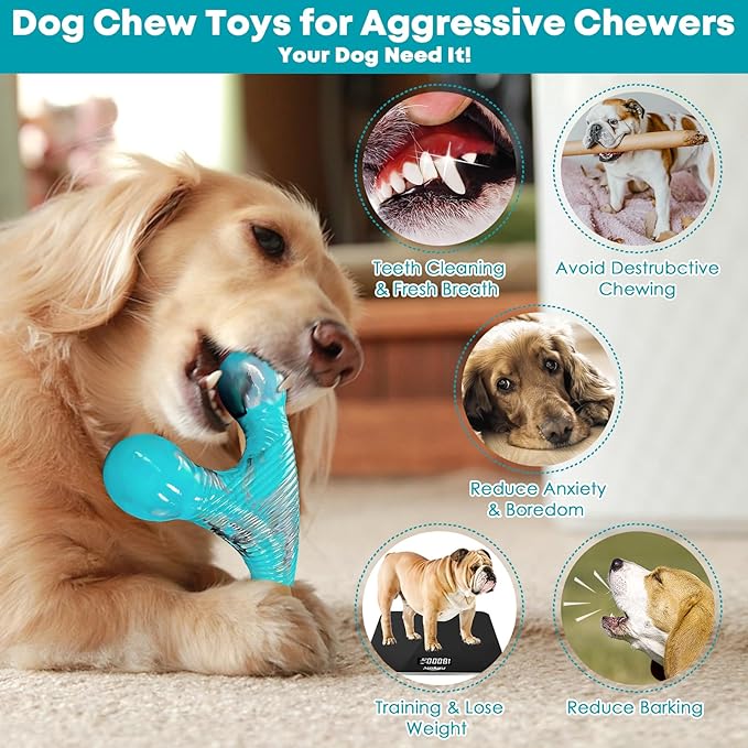 Dog Chew Toy for Aggressive Chewers, Indestructible Tough Dog Toys for Large/Medium/Super Chewer Dogs