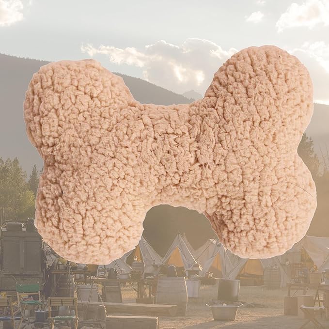 design LAB, Inc. Official Yellowstone Merchandise | Large Plush Bone Shaped Toy for Dogs | Soft, Squeaky Toys from Dutton Ranch
