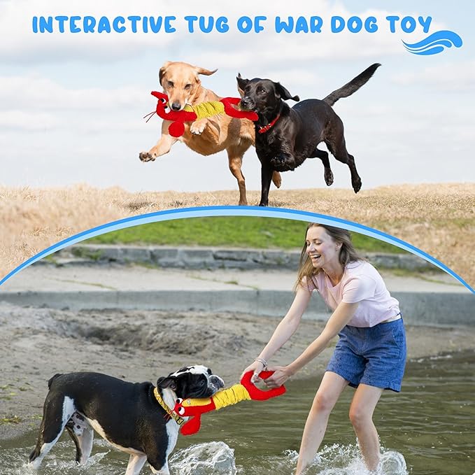 IOKHEIRA Dog Toys for Aggressive Chewers-Dog Toys for Large Dogs, Tough Durable Indestructible Dog Toys, Big Dog Chew Toys and Large Breeds, Lamb chop Dog Toy(Red)