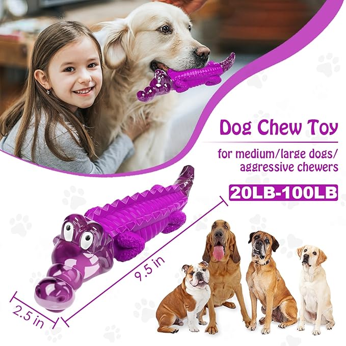 Dog Chew Toys for Aggressive Chewers: Puppy Teeth Chew Toy -Indestructible Dog Toys for Small Meduium Large Breed
