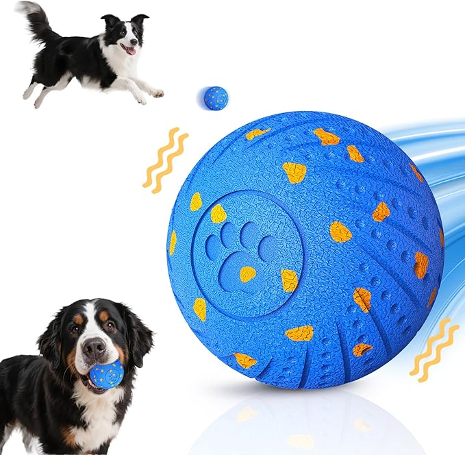 Smart Interactive Dog Ball - 3 Mode Auto-Bouncing Ball for Medium/Large Dogs, Chew Proof E-TPU, USB-C Fast Charge, IP54 Waterproof, Home-Alone Anxiety Relief Toy for Busy Pet Parents