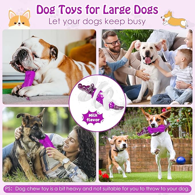 Dog Chew Toys for Aggressive Chewers: Puppy Teeth Chew Toy -Indestructible Dog Toys for Small Meduium Large Breed