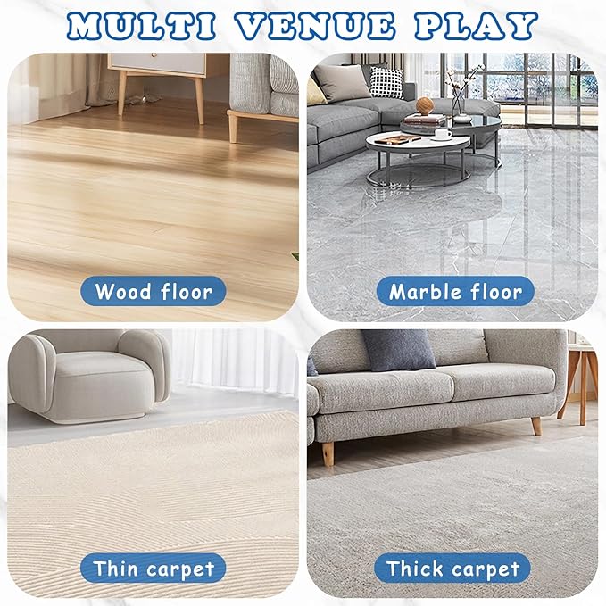 Aerbee Interactive Dog Toys Ball - Fun Moving Smart Dog Toy Active Rolling Ball to Keep Them Busy for Large, Medium, and Small Puppy Dogs, with 2Pcs Pet Chew Toy Ropes for Indoor Boredom Pets, Blue