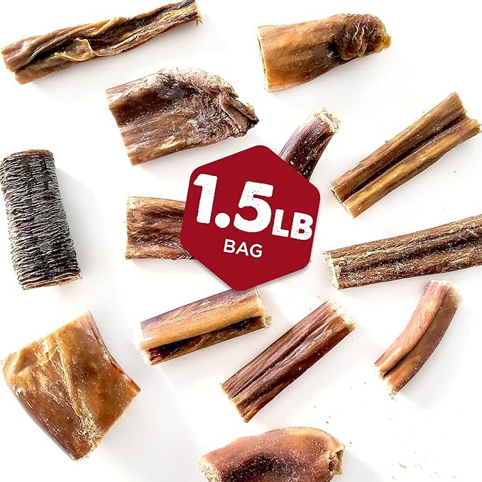 Best Bully Sticks Gullet Jerky Bites - 1.5 lb (Pack of 1) - Natural Rawhide-Free, Crunchy Training Treat
