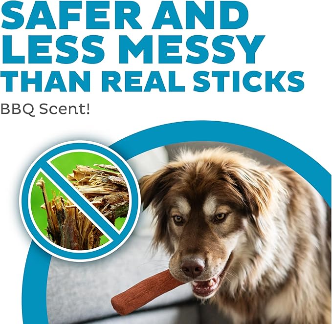 Outward Hound Dogwood Durable Dog Chew Toys, Real Wood & Mesquite, 2-Pack, Medium