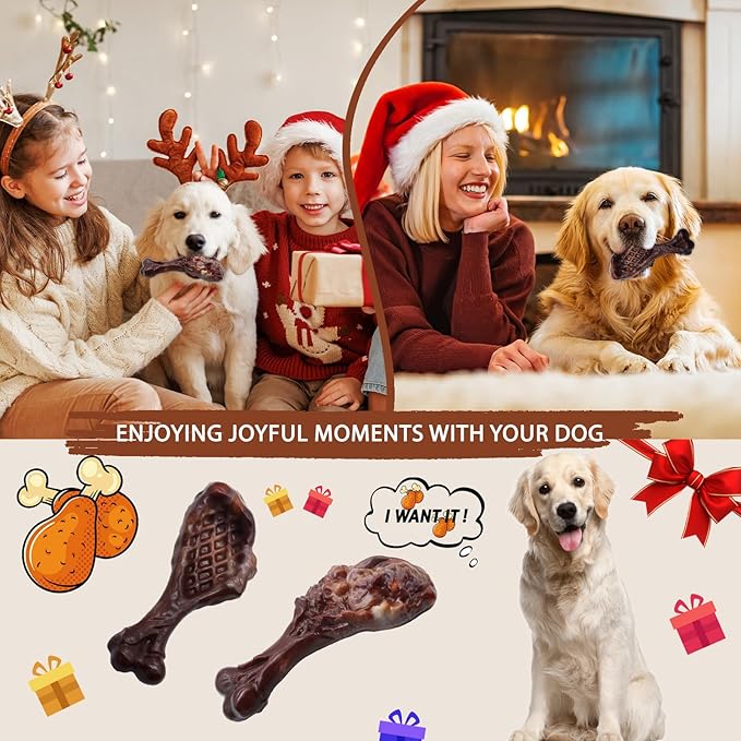 Dog Chew Toys for Aggressive Chewers, Indestructible Dog Toy for for Medium/Large Breed, Tough Nylon Teething Bone Toy to Keep Them Busy,Bacon and Real Beef Flavor (Bacon Flavor, 1 Pack)