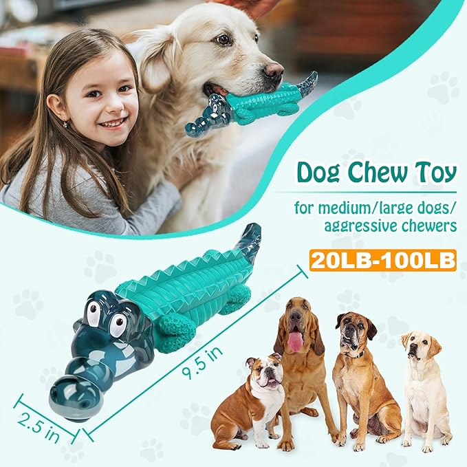 Dog Toys for Aggresive Chewers - Tough,Indestructible Dog Toys for Large, Medium,Small Breed to Keep Them Busy