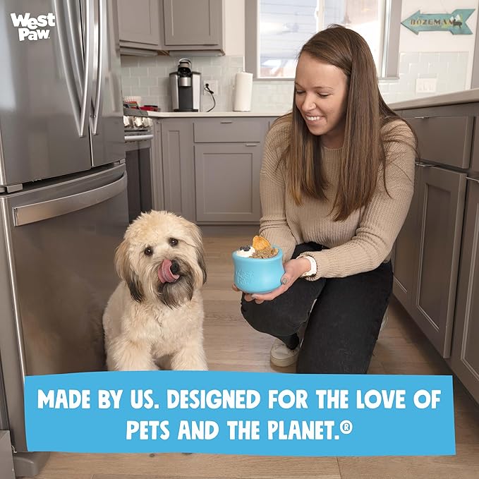 WEST PAW Zogoflex Limited Edition Toppl Treat Dispensing Dog Toy Puzzle – Interactive Chew Toys for Dogs – Dog Toy for Moderate Chewers, Fetch, Catch – Holds Kibble, Treats, Small 3", Bubblegum