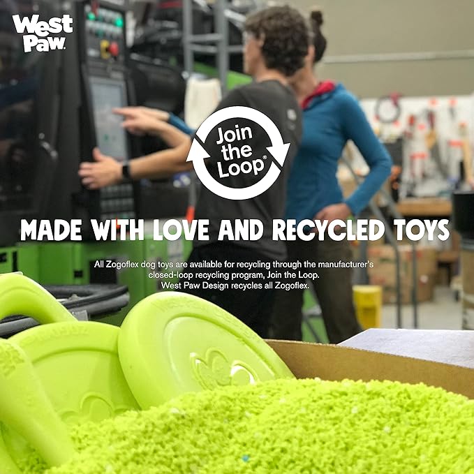 WEST PAW Zogoflex Hurley Dog Bone Chew Toy – Floatable Pet Toys for Aggressive Chewers, Catch, Fetch – Bright-Colored Bones for Dogs – Recyclable, Dishwasher-Safe, Non-Toxic, Small 6", Ruby Red