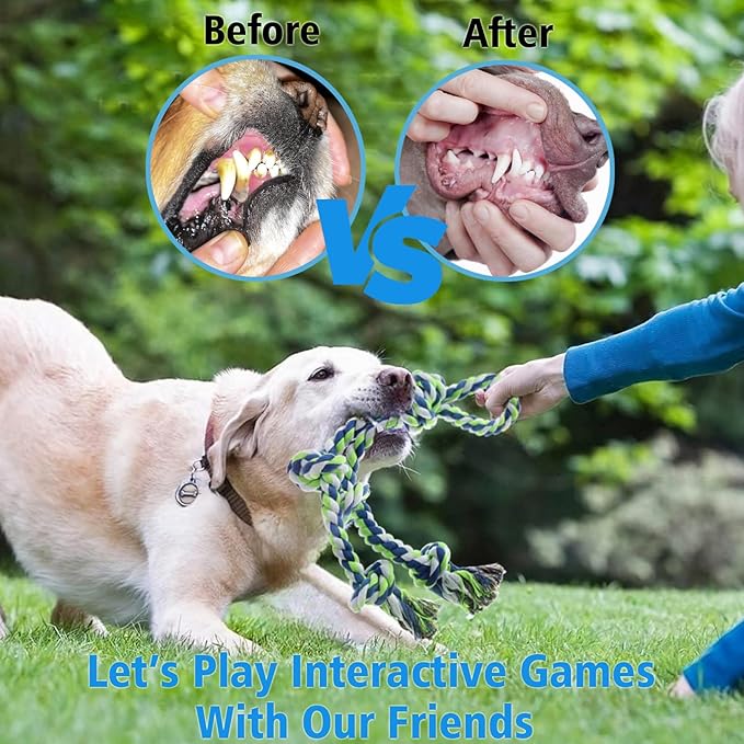 Rope Toy for Dogs, 2 Pack Large Dog Rope Toys for Aggressive Chewers, Heavy Duty Dog Toys for Large Medium Breed, Indestructible Tough Rope Chew Toys Tug of War Dog Toy Teeth Cleaning