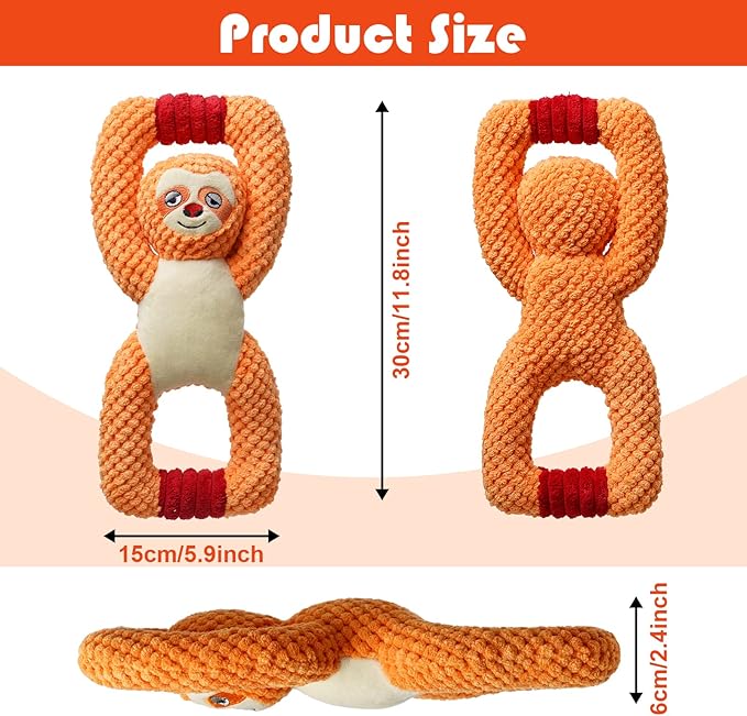 Large Squeaky Dog Toys, Stuffed Animal Dog Plush Toy,Interactive Puppy Toys with Crinkle Paper for Small, Medium, and Large Dogs,Daily Companionship, Training Reward Gift.