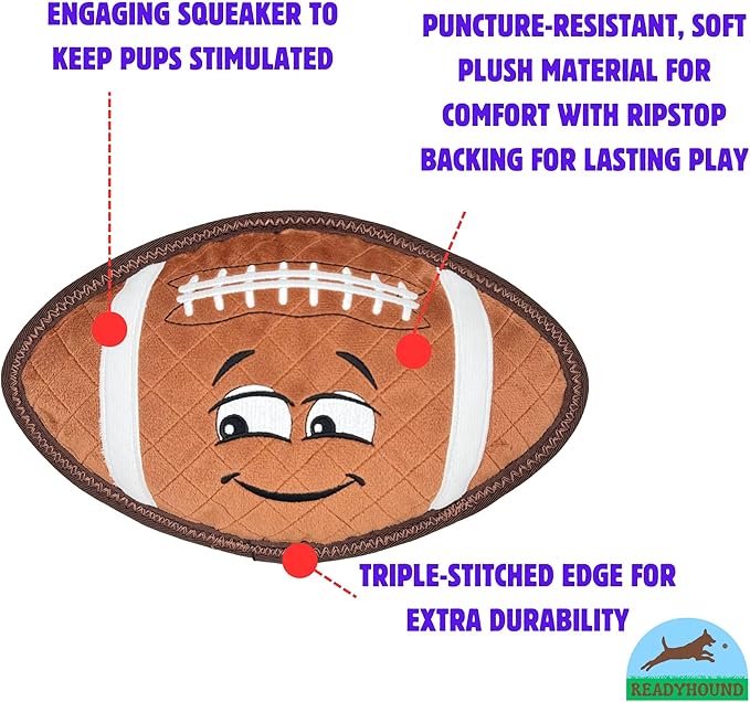 Majors - Extra Large and Durable Football Squeaky Dog Toy for Aggressive Chewers, Specially Designed for Big Fun for Big Dogs, Toys for Puppies, Medium, Large, and XL Breeds
