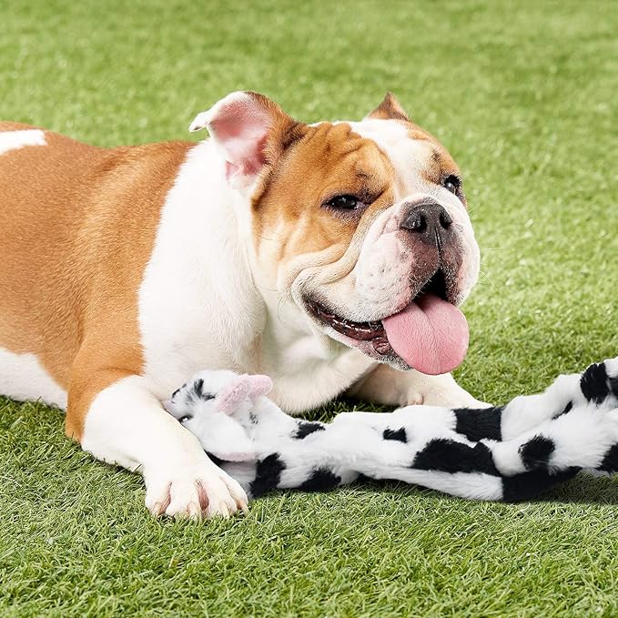 SHARLOVY Dog Squeaky Toys No Stuffing, 3 Pack Crinkle Dog Toys for Small Breeds or Puppy, Durable Chew Plush Cute Animals Natural for Teething Pet for Boredom