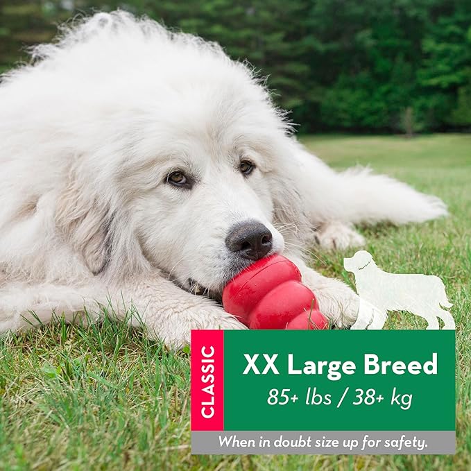 KONG Classic Stuffable Dog Toy - Fetch & Chew Toy for Dogs - Treat-Filling Capabilities & Erratic Bounce for Extended Play Time - Durable Natural Rubber Material - for XX-Large Dogs