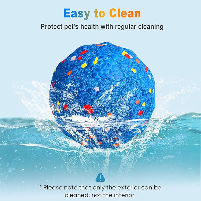 Interactive Dog Toys Ball, Automatic Moving, Bouncing Chew Toys, E-TPU Material, Suitable for Large and Medium-Sized Dogs, Used for Boredom Relief and Daily Training, USB Rechargeable (Blue)