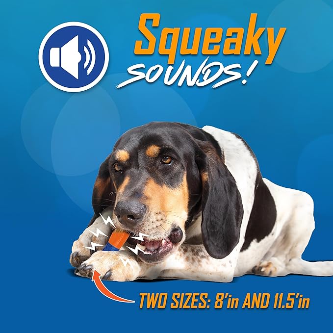 Nerf Dog 11.5in TPR EXO Squeak Stick - Blue/Orange