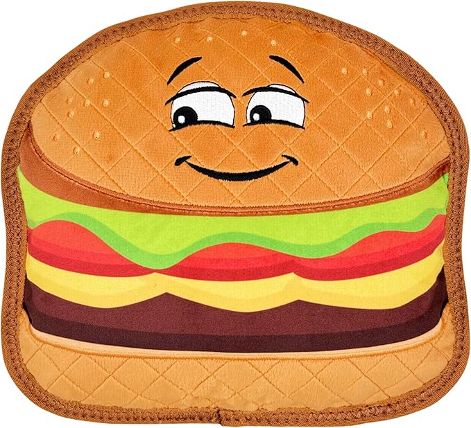 Majors - Extra Large and Durable Hamburger Squeaky Dog Toy for Aggressive Chewers, Specially Designed for Big Fun for Big Dogs, Toys for Puppies, Medium, Large, and XL Breeds