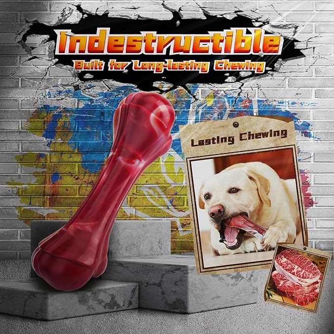 Heavy Duty Various Dog Chew Toys for Aggressive Chewers, 9 Pack Indestructible Large Dog Toys Include Tug Chew & Rope Toy, Squeaky Toys for Medium Large Breed Dogs (for Powerful Chewers)