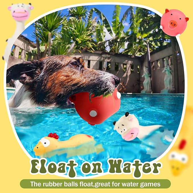 Jenaai 11 Pcs Dog Squeaky Toys Squeaky Latex Dog Toys Soft Chew Rubber Dog Toy Rubber Chew Toys for Dogs Assorted Animal Pet Toys Puppy Fetch Pet Interactive Play for Small and Medium Pets