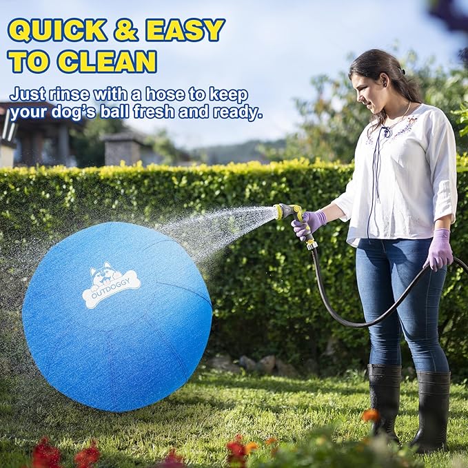 Herding Ball for Dogs 22 Inch - Dual-Layer Heavy Duty Herding Ball for Australian Shepherds, Border Collies & Cattle Dogs | Outdoor Herding Toy for Medium/Large Dogs - Backyard Training and Play-Blue