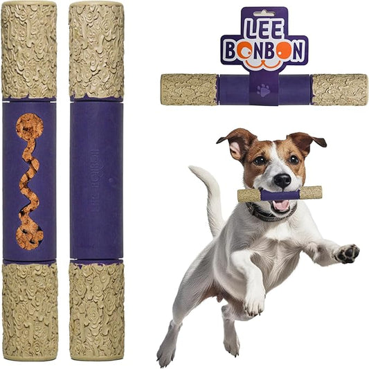 Indestructible Dog Chew Toy – Tough Rubber Stick for Aggressive Chewers, Safe & Treat-Fillable, Teething Toy for Large Breed & Puppies