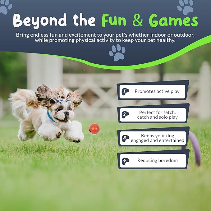 Balls for Aggressive Chewers - Small Dogs and Puppies - 1.5 Inch - 4 Pack - Indestructible Rubber Dog Chew Toys Bulk for Miniature Toy Breeds