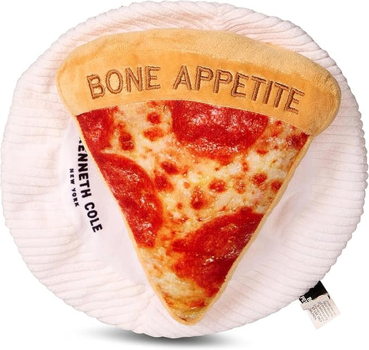 Kenneth Cole Plush Dog Toys - Pizza, Hot Dog & Coffee Cup - Stylish, Durable Squeaky Toys for Small & Medium Dogs