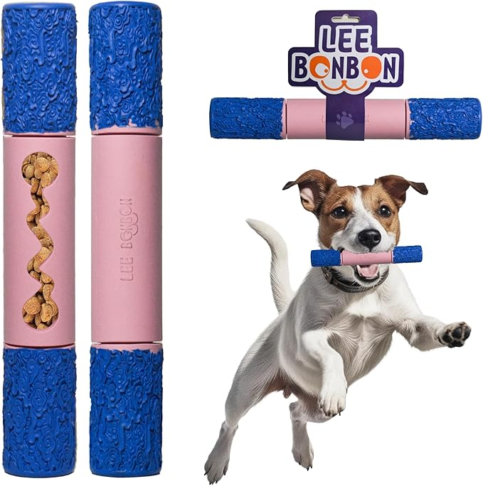 Indestructible Dog Chew Toy – Tough Rubber Stick for Aggressive Chewers, Safe & Treat-Fillable, Teething Toy for Large Breed & Puppies