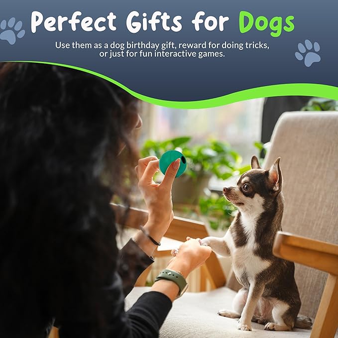 Balls for Aggressive Chewers - Small Dogs and Puppies - 1.5 Inch - 4 Pack - Indestructible Rubber Dog Chew Toys Bulk for Miniature Toy Breeds