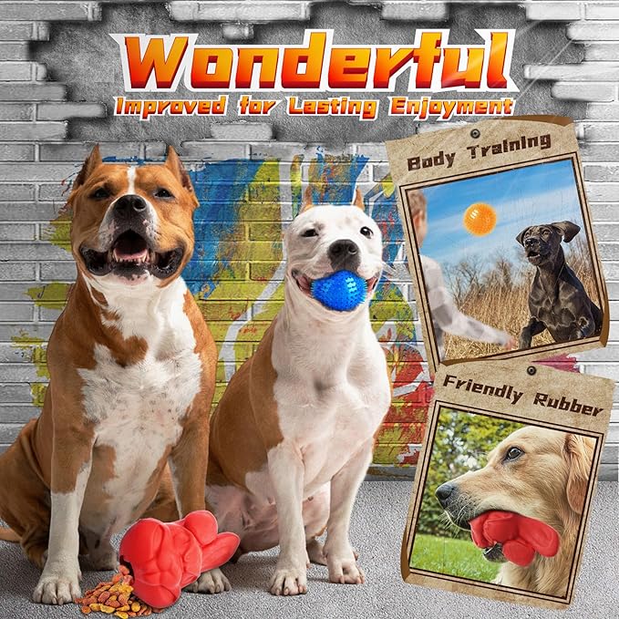 Heavy Duty Various Dog Chew Toys for Aggressive Chewers, 9 Pack Indestructible Large Dog Toy Include Tug Chew & Rope Toys, Squeaky Toys for Medium Large Breed Dogs(for Powerful Chewers)