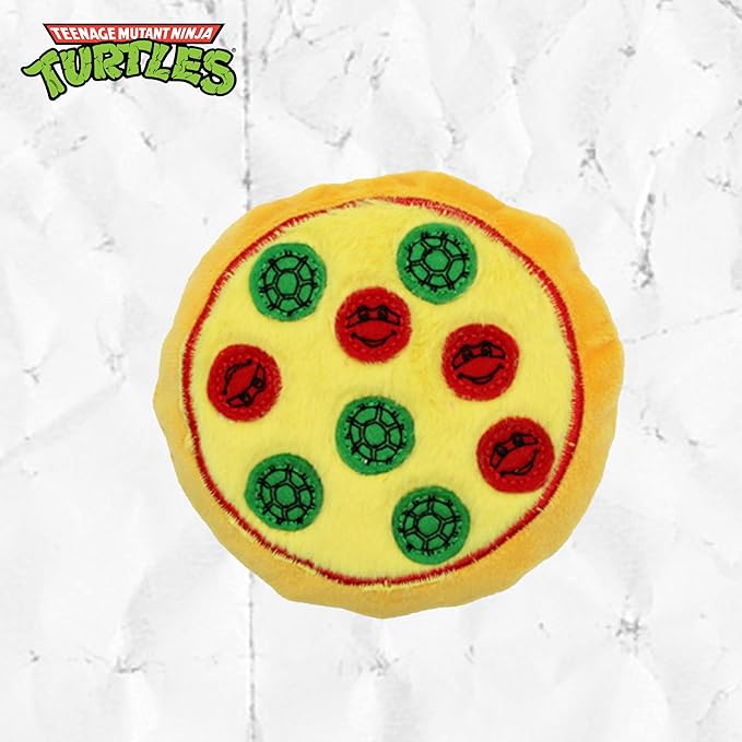 design LAB, Inc. Teenage Mutant Ninja Turtle Official Merchandise | TMNT Toys | Nesting Plush Dog Toy | Pizza Box with Pizza Slices | Great for Interactive Play