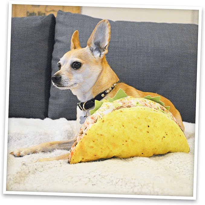 Doggijuana Refillable Juananip Toy Bundle | Taco Bundle | Funny Dog Toy Plush with Catnip and Refill | Calming Aid for Dogs | Interactive Chew Toy for Play