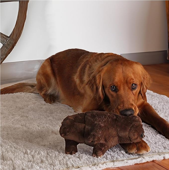 design LAB, Inc. Official Yellowstone Merchandise | Bison Shaped Plush Toy - Large Stuffed Animal for Dogs | Soft Plushie with a Squeaky Chuckle Sound